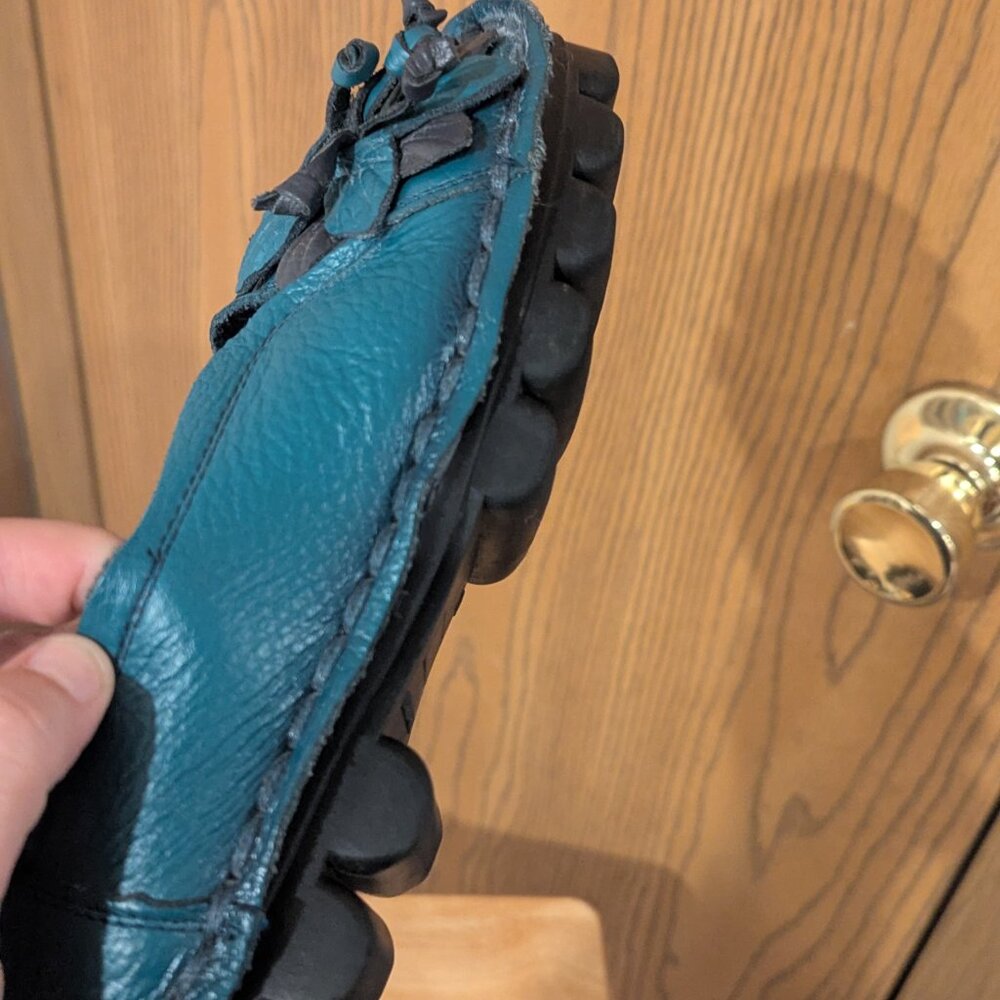 Mercury Floral Teal Flats-Size 250/8 - Picture 7 of 11